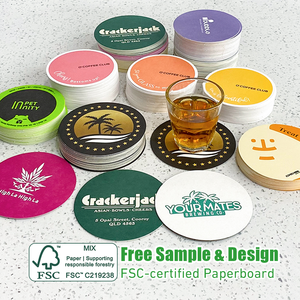 Custom Printing Absorbent Paper Bar Beer <strong>Coaster</strong> Round Square <strong>Drink</strong> Coffee Cocktail Glass <strong>Coasters</strong> Paper Mat <strong>for</strong> Restaurant - Product Image 1