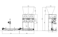 10KG-50KG Ventes directes d'usine Ceinture de matériaux mélangés Balance d'ensachage à double seau