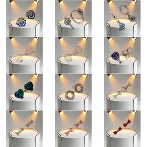 Nouvel ensemble original en argent sterling 925 avec nœud coloré, <span class=keywords><strong>collier</strong></span>, bague et boucles d'oreilles brillantes pour femme, cadeau de Saint-Valentin ou d'anniversaire, bijoux DIY - Product Image 2