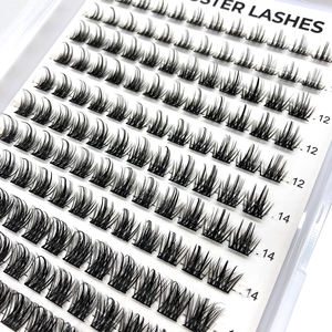 Extensions <span class=keywords><strong>de</strong></span> cils en grappe naturelles et effilées, DIY, avec bande invisible fine - Product Image 3