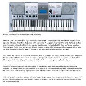 Jelo <b>Second</b>-<b>Hand</b> 90% New Electronic <b>Keyboard</b> Piano PSR-E413 61-Key 12 KG Sichuan China Other - Product Image 2