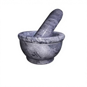 Pilons et mortiers ronds en marbre Okhli Musal pour accessoires de cuisine, taille personnalisée, ensemble de broyage Imam Dasta - Product Image 1