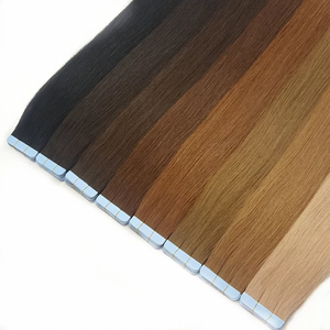 # 2 # 4 Extensiones de Cabello Humano Virgen Ruso Remy Marrón Oscuro, Extensiones de Cabello con Cinta Adhesiva Super Double Drawn, Extensiones de Cabello Rubio - Product Image 4