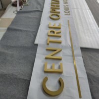 Letras de Acero Inoxidable con Acabado Bronce Cepillado para Señalización Personalizada Directa de Fábrica, con Textura Duradera, Uso en Interiores, Ecológicas, Garantía de 3 Años