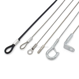 สายสลิงเชือกลวดเหล็ก1.2-2มม. พร้อมสายร้อยตาไก่พร้อมตะขอเกี่ยว - Product Image 3