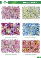 Mur végétal vertical personnalisé Tizen, bricolage, panneau de fond en fleurs de soie 3D, décoration murale en fleurs artificielles, mur végétal extérieur