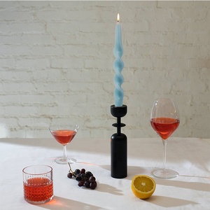 Bougies de dîner coniques en spirale de couleur mélangée longue <span class=keywords><strong>cire</strong></span> de <span class=keywords><strong>tige</strong></span> de dégradé pour les décorations de mariage et de vacances-pour Noël et Pâques - Product Image 5