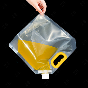 Bolsa Reutilizable Transparente con Boquilla para Líquidos y Granos, Bolsa de Alimentos Vertical, Impermeable y con Asa de Plástico - Product Image 2