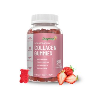 Complément alimentaire naturel à base de plantes, faible en sucre, vitamines C et E, collagène en peptides pour éclaircir la peau, bonbons gélifiés éclaircissants, 60 unités - Product Image 2
