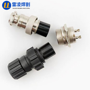 Leiling Metal Plug Quick Connector For Welding Torch 2 Core Screw Terminal Male Aviation Connector - Product Image 2