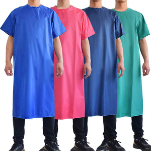 Short Sleeve Waterproof <b>Work</b> <b>Apron</b> Unisex Reversible Backless Cover Up Solid Color For Men Women Adult - Product Image 1