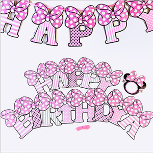 11 ans de fournisseur de fête vente en gros Offre Spéciale Mini souris fille bande dessinée <span class=keywords><strong>anniversaire</strong></span> décoration bannière Baby Shower toile de fond bannière - Product Image 3