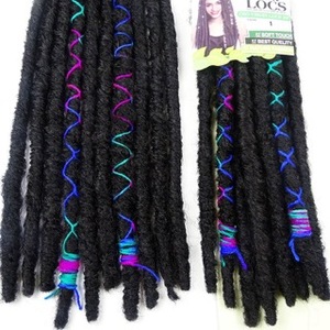 Extensiones de Cabello Sintético de Doble Trama para <span class=keywords><strong>Trenzas</strong></span> <span class=keywords><strong>Africanas</strong></span>, Estilo Exótico, para Mujeres Negras, Tipo Dreadlocks 3x - Product Image 4