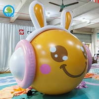 Ballon géant de dessin animé en PVC personnalisé de 3m, modèle de gaz publicitaire gonflable pour les activités promotionnelles, objets gonflables fabriqués sur mesure