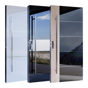 <span class=keywords><strong>Porte</strong></span> Pivotante <span class=keywords><strong>d</strong></span>'<span class=keywords><strong>Entrée</strong></span> de Villa Design Italien Sécurité Luxe <span class=keywords><strong>Porte</strong></span> Pivotante Noire Moderne en Aluminium - Product Image 3