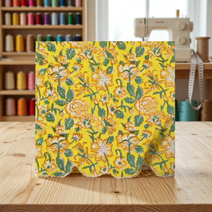 Tela de Algodón Estampada con Flores Amarillas, Suave y Encantadora, 100% Algodón Puro, Material para Vestidos de Verano y Bolsos para Mujer - Product Image 2