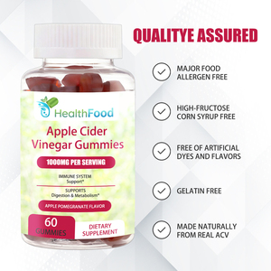 Private Label Apple Cider Vinegar Gummies with Apple Cider Vinegar Immune System Supports and Energy Support Gummies - Product Image 6