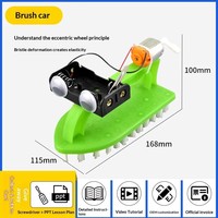 Kit STEM Robot Brosses DIY, Moteur Électrique, Expérience Scientifique d'Ingénierie, Jouet Éducatif pour Enfants, Cadeau de Rentrée Scolaire, Vente en Gros