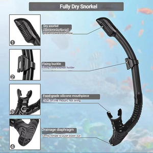 Masque de <span class=keywords><strong>plongée</strong></span> et de snorkeling panoramique 180° flottant haute définition anti-buée étanche durable en verre trempé et silicone simple - Product Image 3
