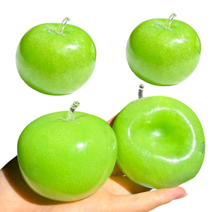 Juguete Sensorial Antiestrés de TPR con Sonido Crujiente, Bola de Alivio del Estrés con Forma de Manzana Verde Helada - Product Image 1