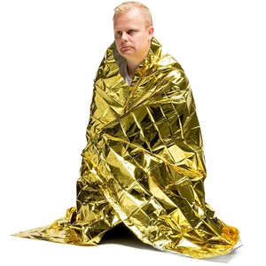 Nhỏ gọn Bạc Mylar khẩn cấp Chăn cho Ngoài trời Chạy cắm trại thời tiết lạnh Survival-Nasa nhiệt cách điện cứu hộ chăn - Product Image 2