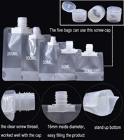 Pochette à presser vide rechargeable 10ml 30ml 50ml 100ml 200ml pochette à bec debout en plastique pour shampooing lotion cosmétique