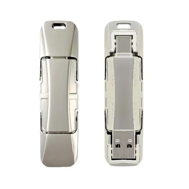 New Metal SSD USB Flash Drive Dual-Interface Type-C High-Capacity Flash Drive 32GB High-Speed 1TB/2TB for Phones & Computers