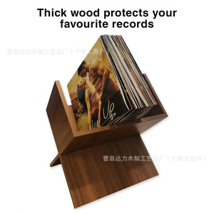 X-Shaped Wooden CD Rack Storage <b>Shelf</b> For Vinyl Records And CDs Home <b>Desktop</b> Organizer Single Layer Design - Product Image 3