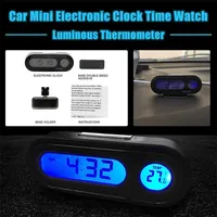 Horloge numérique de voiture DH, mini montre électronique, thermomètre de tableau de bord automobile, horloge lumineuse pour véhicules, accessoires automobiles