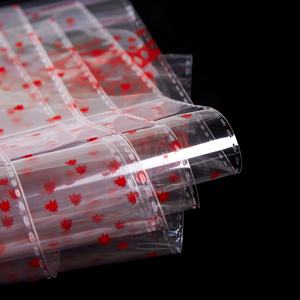 Rollo de película de punto rojo transparente OPP BOPP de marca de moda al por mayor, rollo de película de plástico para embalaje de flores, rollo de película de punto rojo - Product Image 6