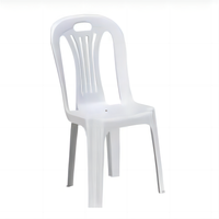 Chaise en plastique blanche moderne empilable pour extérieur, villa, jardin, salle à manger, hôtel