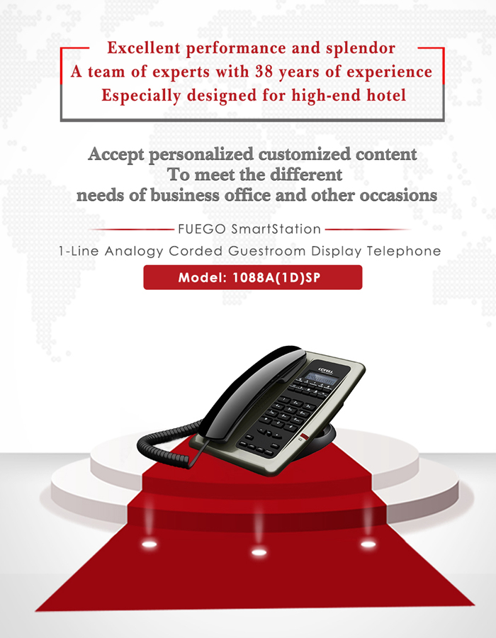 Magnetic hook-switch 1-Line Analogy Corded Guestroom Display Landline Telephone Home Office Business Phone