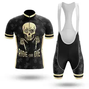 Hot New Fashion: Custom Skull Print Cycling Jersey for Men and Women Breathable Quick Drying Fabric NGT 2024