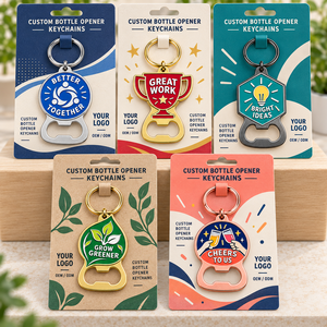 Porte-clés décapsuleurs personnalisés en émail dur pour motivation d'entreprise, fabrication OEM ODM - Product Image 2