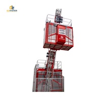 Ascenseur de chantier Gjj 2t avec variateur de fréquence (VFD) pour matériaux de construction, idéal pour les chantiers de construction en hauteur