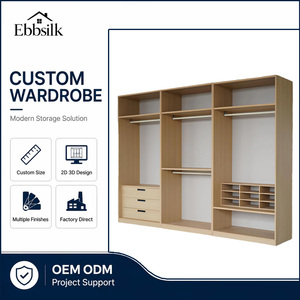 Armarios Modulares de Madera Sólida Personalizables para Proyectos de Contratistas, para Dormitorios de Lujo y Casas Completas - Product Image 1