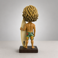 Figurine de surf personnalisée en résine avec tête oscillante, fabrication OEM, cadeau de collection
