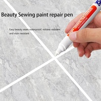 1 pièce en sachet OPP avec pointe de burin supplémentaire, marqueur de coulis pour carrelage, forte force de couvrance, stylo de restauration et de renouvellement de carrelage
