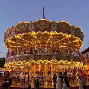 Équipement de parc d'attractions, grands carrousels à chevaux en bois/fibre de verre pour enfants et adultes, utilisation à domicile, à vendre - Product Image 2