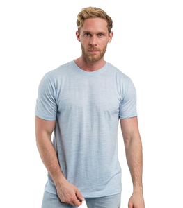 เสื้อยืดแขนสั้นผู้ชาย ผ้าฝ้าย 95% สแปนเด็กซ์ 5% ระบายอากาศ แห้งเร็ว สำหรับออกกำลังกาย  แบบเรียบ สำหรับสกรีนโลโก้ ตำแหน่งโลโก้ที่คอหลัง - Product Image 1