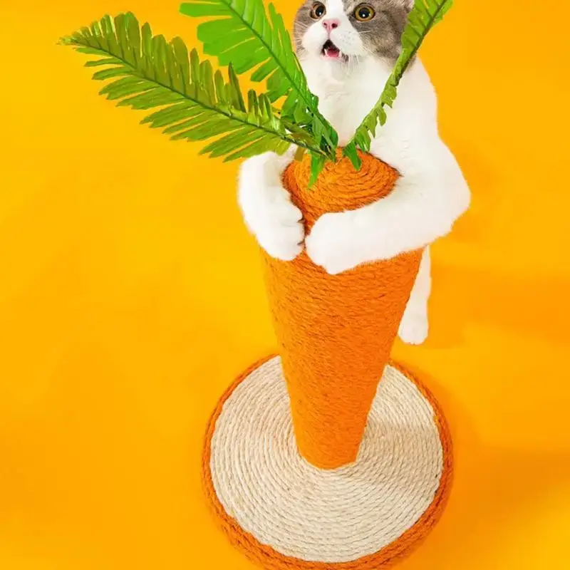 पालतू जानवरों की आपूर्ति सिसल रस्सी प्यारा अनुकरण शैली बिल्ली चढ़ाई फ्रेम नारंगी हरे रंग की बिल्ली खरोंच बोर्ड पिल्ला