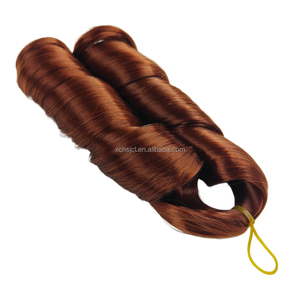 Extensions de <span class=keywords><strong>cheveux</strong></span> synthétiques 150g, ondulations lâches, boucles en spirale, tresses au crochet, <span class=keywords><strong>cheveux</strong></span> soyeux, boucles françaises pour tressage - Product Image 5