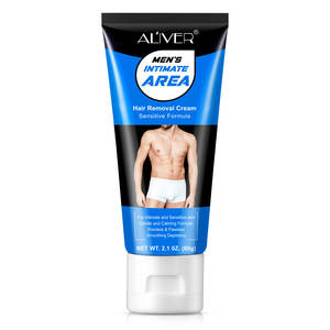 ALIVER indoloro todo el cuerpo axila área privada <span class=keywords><strong>vello</strong></span> púbico piel sensible crema depilatoria íntima para hombres - Product Image 3