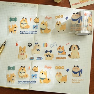 Cinta Adhesiva Decorativa Transparente con Diseño de Gatos y Perros, Resistente al Agua, Ecológica, con Protección UV, para Diarios y Álbumes de Recortes - Product Image 1