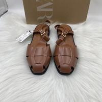 Sandales plates QuiteS 2026, nouvelle collection, talon plat, bout rond, dessus en microfibre, semelle en caoutchouc, sexy, élégantes, chaussures de tous les jours pour femmes
