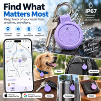 Traceur d'objets intelligent compatible avec Apple Find My et Google Find Hub, étanche IP67, anti-perte, pour bagages, clés, animaux domestiques, enfants