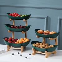 Ofertas Destacadas 2025: Bandeja y Soporte de Exhibición de Bambú Multicapa para Frutas y Aperitivos