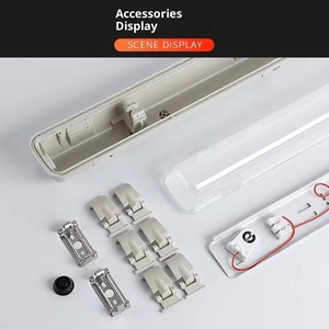 Led ba chống bụi chống côn trùng nhà máy kho T8 đơn/đôi ống dài dải Khung đèn chiếu sáng 6000K - Product Image 5