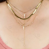 Gemnel nouveautés ce diamant collier est un subtil nouvelle version de l'emblématique de tennis de diamant collier délicat