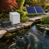 Aérateur de bassin 70-95L/min pour bassin de 4000m² avec système d'aération solaire et AC à double alimentation 48V MPPT à commande intelligente
